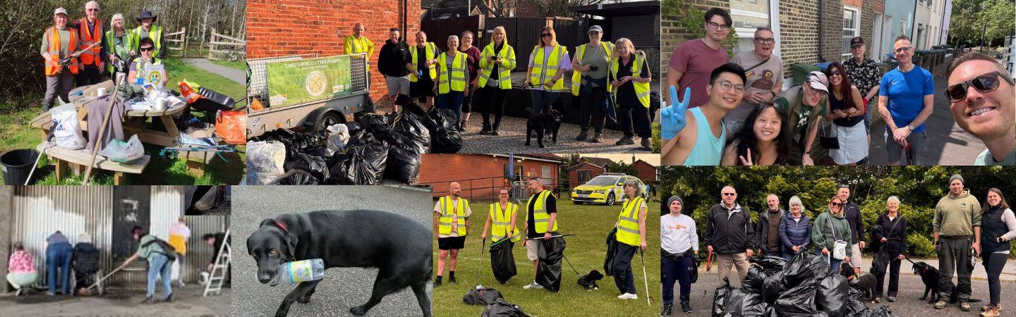 Image shows a collage of NW litter picks