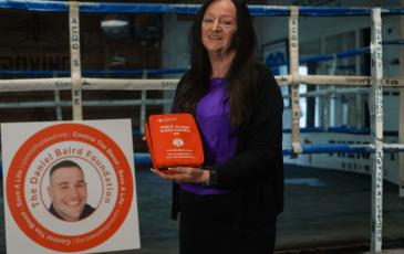 Image shows Lynne Baird MBE, founder of the Daniel Baird Foundation,