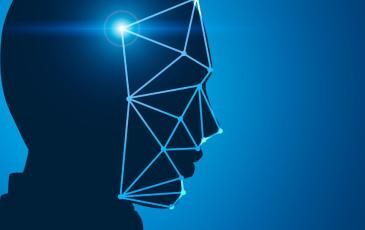 Image shows a digital face 